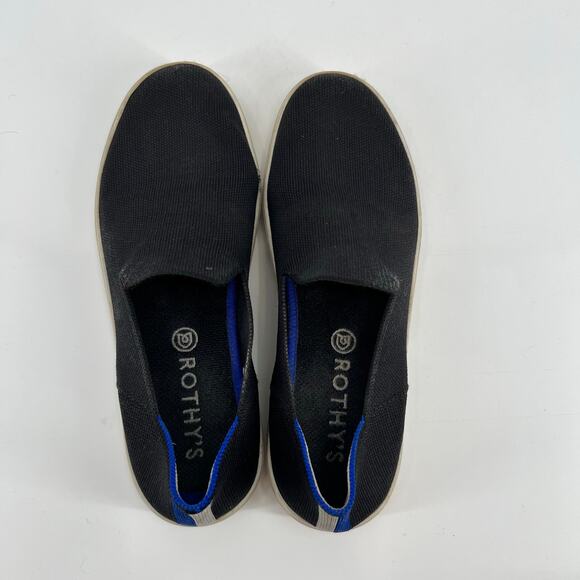 Rothy’s The Original Slip On Sneaker black solid soft sustainable eco size 8.5 - Picture 3 of 9